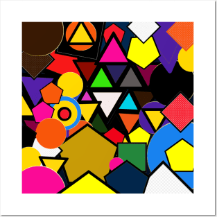 Geometric Shapes in Colors Posters and Art